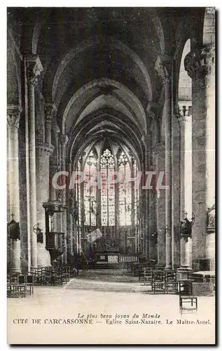 Ansichtskarte AK Cite de Carcassonne Le plus beau Joyau du Monde Tour Eglise Saint Nazaire Le Maitre