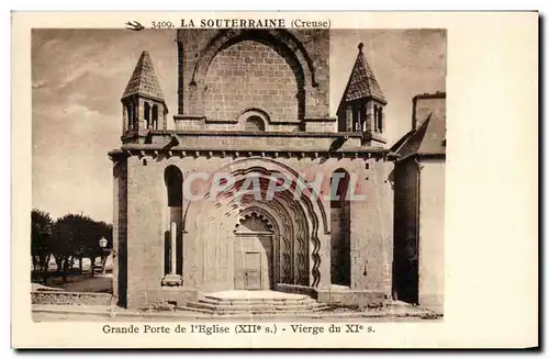 Ansichtskarte AK Grande Porte de L Eglise Vierge du 11eme Creuse