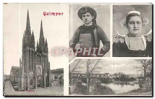 Cartes postales Quimper Folklore Costume