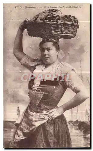 Cartes postales Femme des Environs de Concarneau Folklore Costume