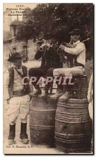 Cartes postales Binious Bretons Le Faouet Guemene Folklore Costume Musique