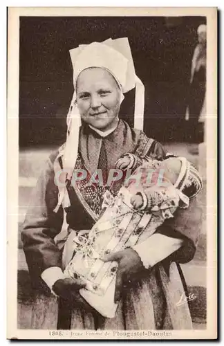 Cartes postales Jeune Femme de plougastle Daoulas Folklore Costume