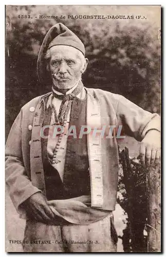 Cartes postales Homme de Plougbstel Daoulas Folklore Costume