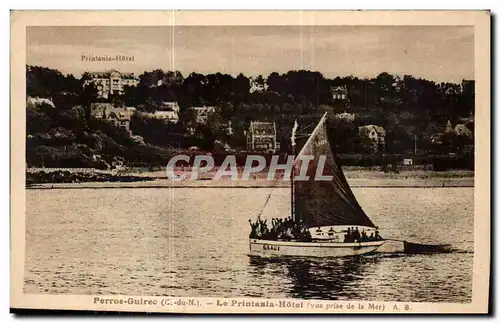 Cartes postales Perros Guirec Le Printania Hotel Bateau