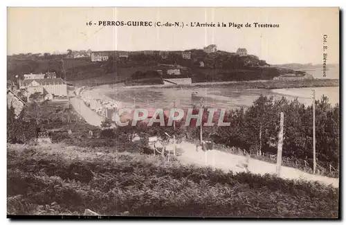 Cartes postales Perros Guirec l Arrivee a la Plage de Trestraou