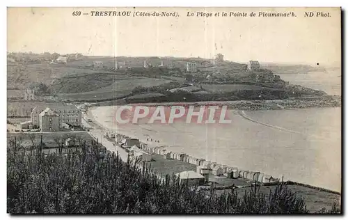 Cartes postales Trestraou La Plage et la pointe de ploumanac h