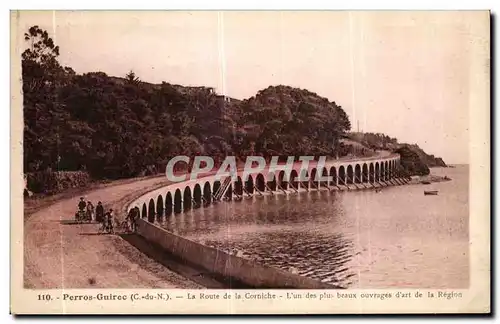 Cartes postales Perros Guirec La Route de la Corniche Lun des Plus beaux ouvrages D art