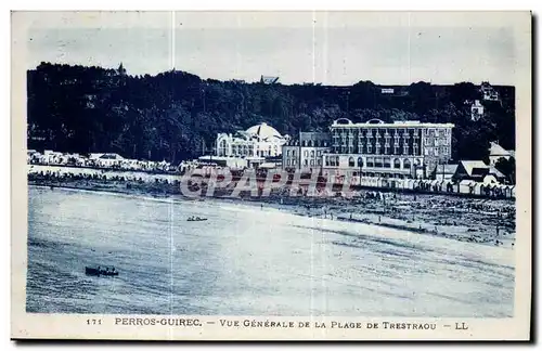 Cartes postales Perros Guirec Vue Generale De la Plage De Trestraou