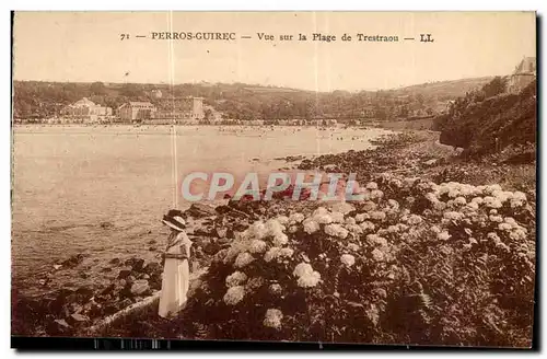 Cartes postales Perros Guirec Vue sur La Plage De Trestraou