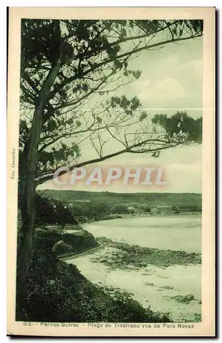 Cartes postales Perros Guirec Plage de Trestraou vue de Pors Nevez