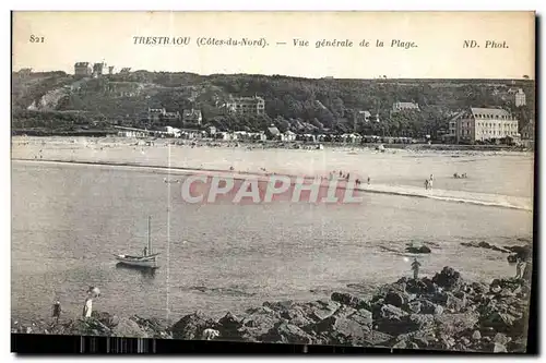 Cartes postales Trestraou Vue generale de la Plage