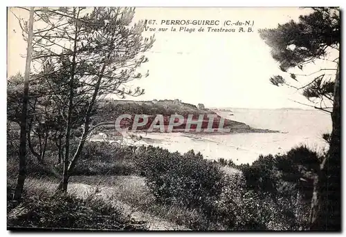 Cartes postales Perros Guirec Vue sur la Plage de Trestraou