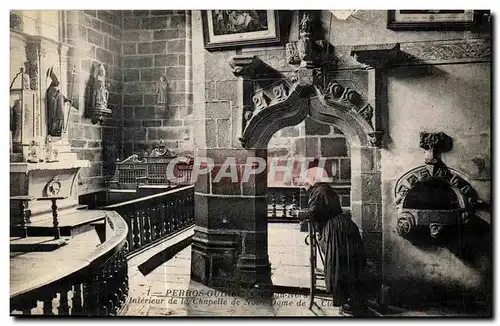 Cartes postales Perros Guirec Interieur de L Eglise de La Clarte Folklore Costume