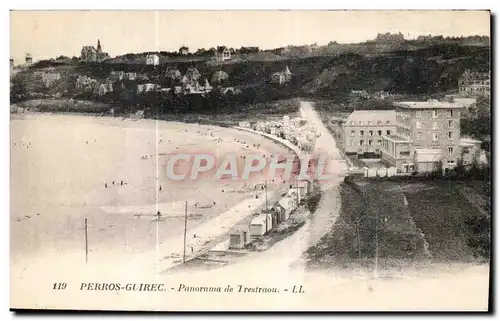 Cartes postales Perros Guirec Panorama de Trestraou