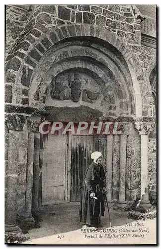 Cartes postales Perros Guirec Portail de L Eglise Folklore Costume