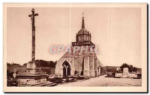 Ansichtskarte AK Perros Guirec Le Calvaire Et L Eglise