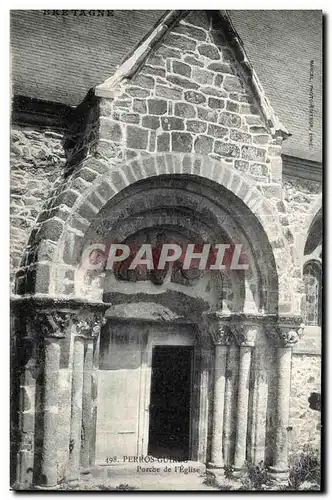 Cartes postales Perros Guirec Porche de I Eglise