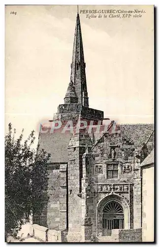 Cartes postales Perros Guirec (Cotes au Nord) Eglise de la Clarte XVI siecle