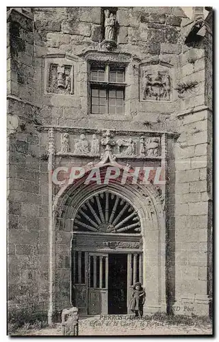 Cartes postales Perros Guirec Eglise de la Clarte le portail