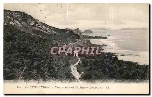 Cartes postales Perros Guirec Vers le Squevel du Sentier Douanier