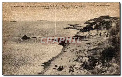 Cartes postales Paimpol La Falaise qui inspira au barde Breton Thendate Boirel la populauire chenson La Paimpola