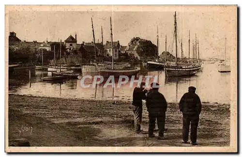 Ansichtskarte AK Cote De Granit Loguivy (Cotes du Nord) Vue generale du Port pecheurs