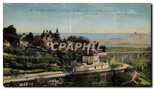 Cartes postales Saint Brieuc Les Nouveaux Bonlevards et la Vallee de Gouedic