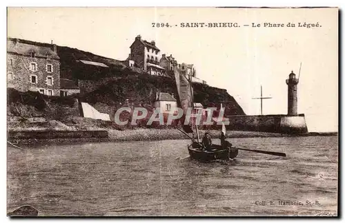 Ansichtskarte AK Saint Brieuc Legue Le Phare du Legue Bateau Lighthouse