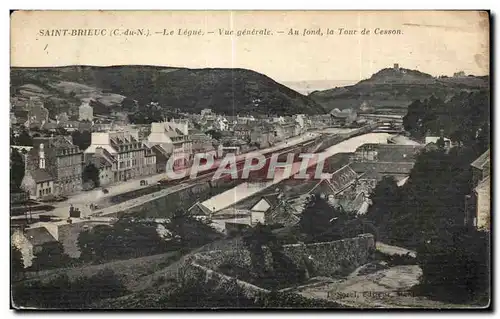 Cartes postales Saint Brieuc Le Legue Vue generale Au fond la Tour de Cesson