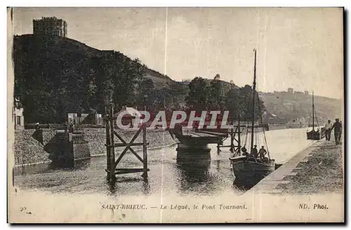 Cartes postales Saint Brieuc Le Legue le Pont Tournant Bateau