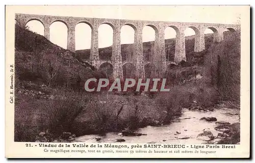 Cartes postales Viaduc de la Vallee de la Meaugon pres Saint Brieuc Ligne Paris Brest Ce Magnifique ouvrage