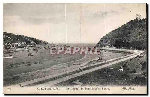 Cartes postales Saint Brieuc Le Legue le Port a Mer basse