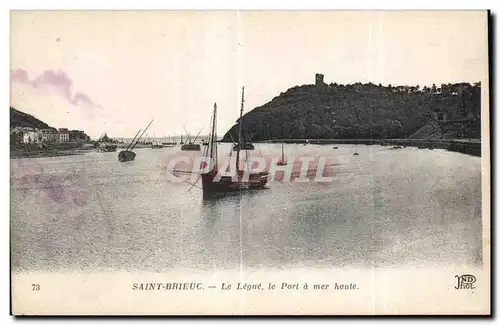 Cartes postales Saint Brieuc Le Legue le Port a mer haute