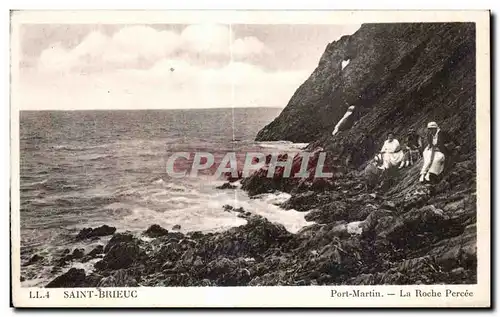 Ansichtskarte AK Saint Brieuc Port Martin La Roche Percee