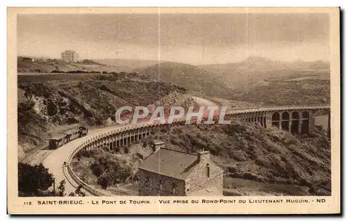 Cartes postales Saint Brieuc Le Pont De Toupin Vue Prise Du Rond Point Du Lieutenant Huguin