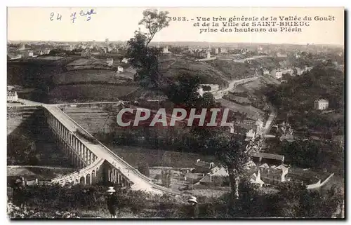 Cartes postales Vue tres generale de la Vallee du Gouet et de la Ville de Saint Brieuc prise des hauteurs du Ple