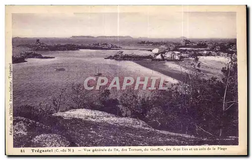 Cartes postales Tregastel Vue generale du De des Tortues du Gouffre des