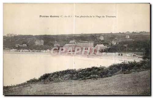 Cartes postales Perros Guirec Vue generale de la Plage de Trestraou