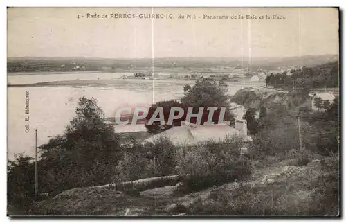 Cartes postales Rade de Perros Guirec Panorama de la Bale et la Rade