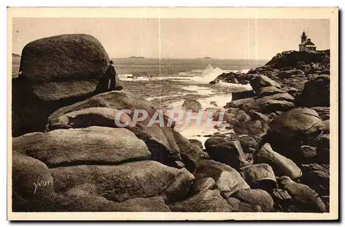 Cartes postales La Douce France Bretagne Cote De Grant Ploumanach Les rochers du phare