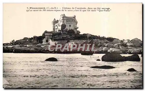 Cartes postales Ploumanach Chateau de Coasteeres dans un ilot sauvage qu un canal de metres separe de la terre e