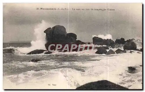 Ansichtskarte AK Ploumanach La mer un jour de tempete au Gneme