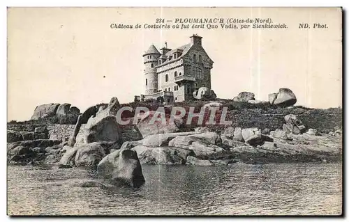 Ansichtskarte AK Ploumanach (Cotes du Nord) Chateau de Costaeres ou eerit Quo Vadis par Sienkiewiek