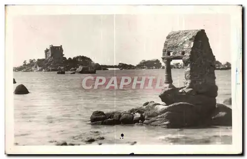 Ansichtskarte AK Ploumanach L Oratoire de St Guirec et le Chateau de Costaeres