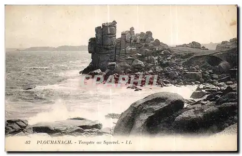 Cartes postales Ploumanach Tempete au Squevel