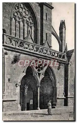 Cartes postales Cathedrale De Treguier (Cotes du Nord) Portail Ouest