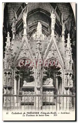 Ansichtskarte AK Cathedrale de Treguier(Cotes du Nord) Interieur Le Tombeau de saint yves