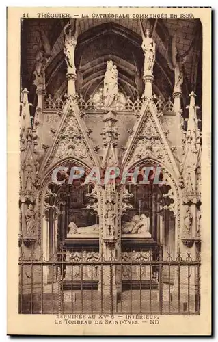 Cartes postales Treguier La Cathedrale Interieur Le tombeau de Saint Yves