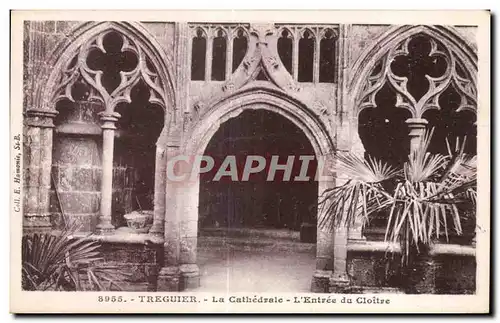 Cartes postales Treguier La Cathedrale l Entree du Cloitre