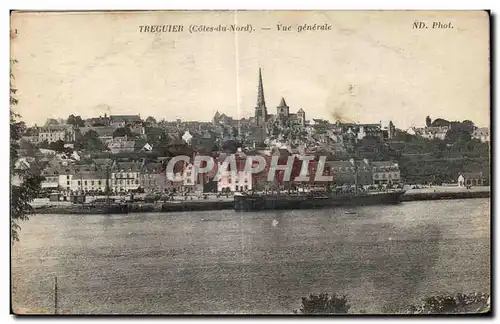 Cartes postales Treguier Vue generale Bateau